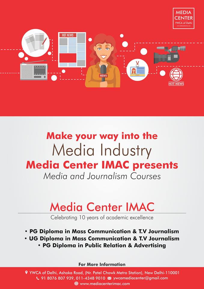 mediacenterimac's tweet photo. Make your way into the Media Industry. 
ENROLL NOW!
https://t.co/4PnnVRcaNB
Media Center, YWCA of Delhi
011-43489010, +91 8076807939

#media #journalism #MassCommunication @mediacenterimac https://t.co/2HNqNtrP4d