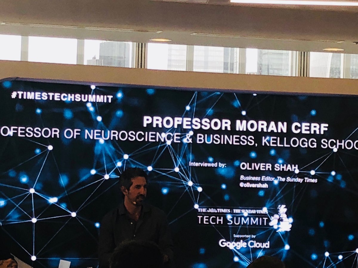 Prof Moran Cerf on creating a “brain password” based on Guitar Hero #timestechsummit fascinating