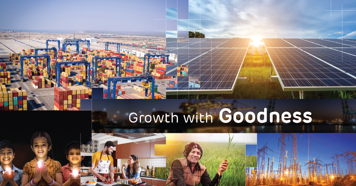 AdaniOnline's tweet photo. Driven by #GrowthWithGoodness, we are one of India's fastest growing conglomerate. https://t.co/M0TymDUQRi