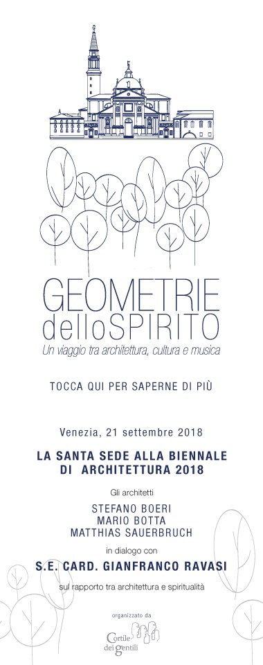 Scoprite sotto tutti i dettagli dell’iniziativa #GeometriedelloSpirito, organizzata nel contesto dei Meeting on Architecture della #BiennaleArchitettura2018 👇🏻