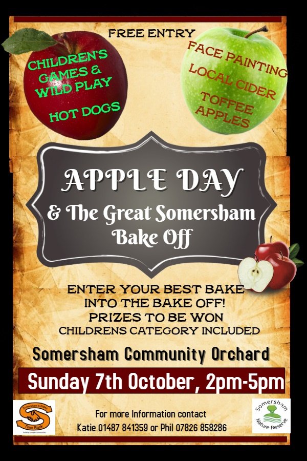 SomershamTime's tweet photo. Apple Day – Sunday 7th October 2018 https://t.co/8PBz1ikNJC https://t.co/ogvfgBczYY