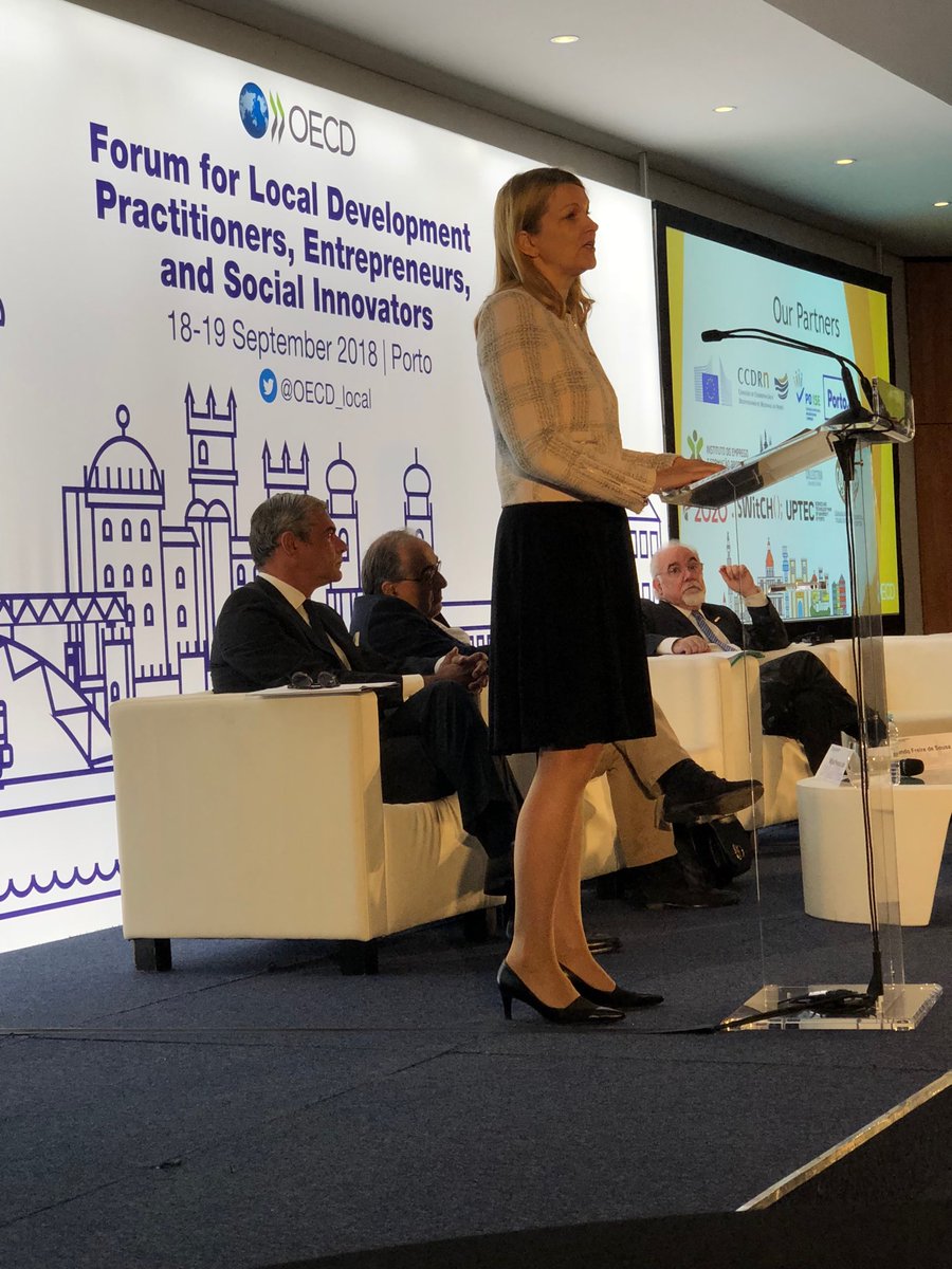 Speaking today in #Porto at #OECD Forum on 'A new world of work: Global trends and local actions'. New <a href="/OECD/">OECD ➡️ Better Policies for Better Lives</a> report finds the impact of #automation &amp; non-standard forms of employment will be uneven across <a href="/OECD/">OECD ➡️ Better Policies for Better Lives</a> regions oecd.org/leed-forum/