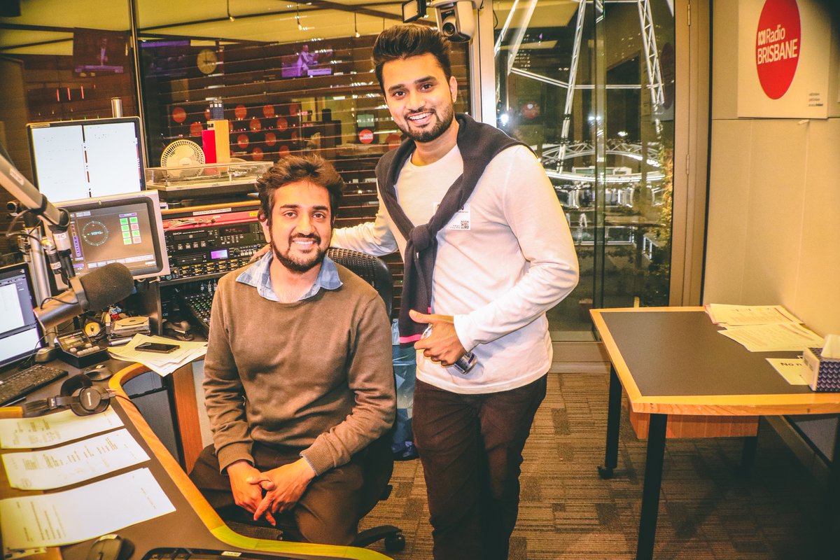 iamshakechilli's tweet photo. π€ Cool chit chats at the @abcbrisbane radio studio with RJ @AshwinSegkar talking music and life ππ
#ShakeChilli #ABCbrisbane #OnAir https://t.co/OCuzjCFWFt