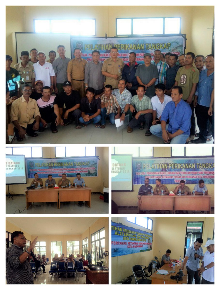 Luhkan_SKW's tweet photo. Pelatihan Perikanan Tangkap Kota Singkawang dg materi Penggunaan GPS&amp;Fishfinder oleh @Luhkan_SKW &amp; Tatacara Penanganan Ikan Dilindungi yg Tertangkap Bycatch oleh @bpsplpontianak acara dibuka Kabid Perikanan dg Peserta 50 Nelayan. @kkpgoid @brsdm_kp @BRSDM_bp3tegal @bpsplpontianak https://t.co/t5a95A1NBD