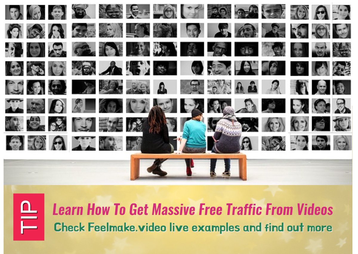 #Learn how to get massive free traffic from #videos. These are some very #important steps you need to take to get a ton of free traffic to your campaigns from videos. Check Feelmake.video live examples and find out more.