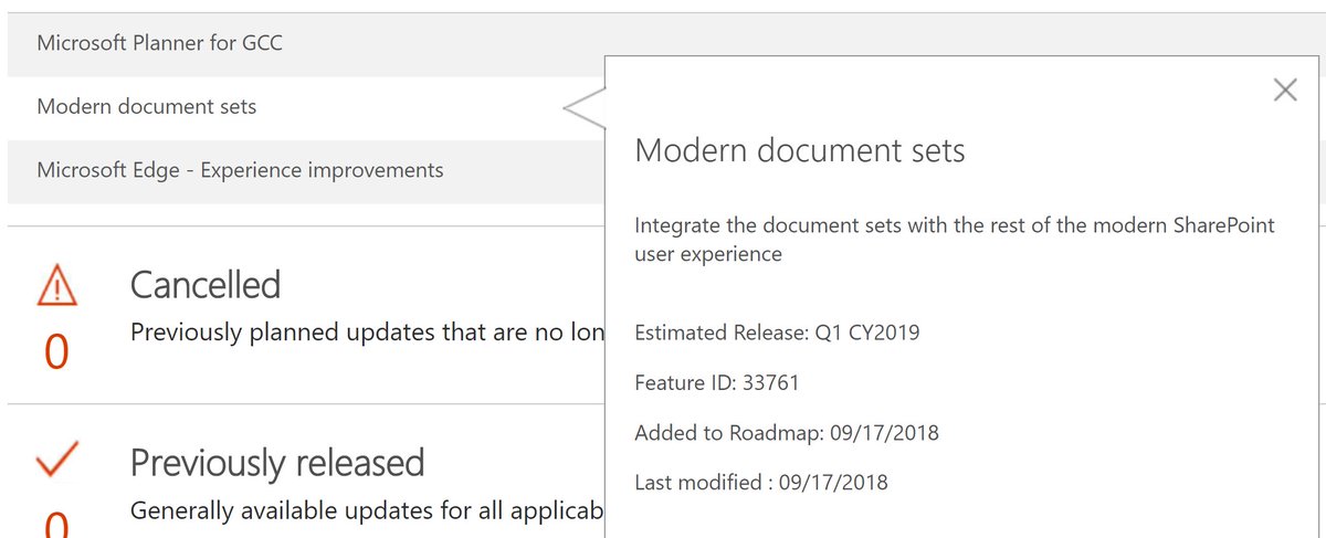 sohailmerchant's tweet photo. Finally, good to see #SharePoint #documentset on the M365 roadmap with estimated release in Q1 2019. https://t.co/9WuhKZzGJX https://t.co/bqGEYLGaVj