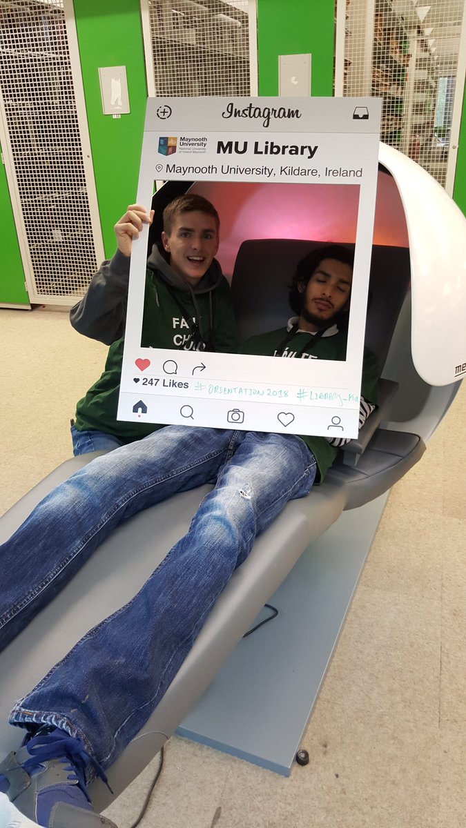 EBeanMaynooth's tweet photo. Chillin before our day begins @library_MU #mu_library #orientation2018 https://t.co/JaOCGcRmEM