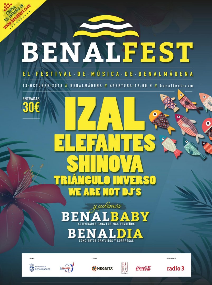 lasuperagenda's tweet photo. La primera edición del festival @Benalfest_ se celebra en #Benalmádena el 13 de octubre. ¡No te lo pierdas! https://t.co/pRQVTXoRjD https://t.co/IHpDmunAPU