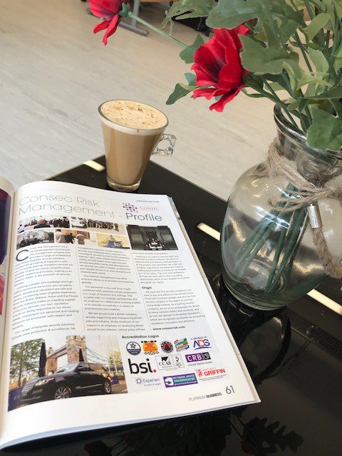 ConsecRisk's tweet image. Check out the latest edition of Platinum Business Magazine,  International Trade Issue. We are very excited to be featured on page  61. Have a read, we&apos;d love to know your thoughts. 🤓📖 #Brighton #London #Security