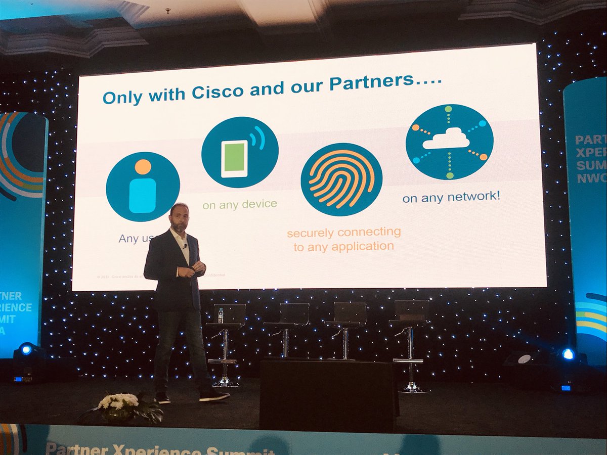 HanaIbrahim_1's tweet photo. @david_meads shares the importance of our Secure, Intelligent Platform and the importance of driving it together with our @CiscoPartners @CiscoAfrica #PartnerXP2018 https://t.co/jT6lQHV5yR
