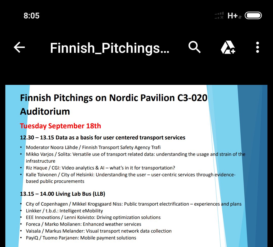 EEEInnovations's tweet photo. Come to see #EEEInnovationsOy #pitching at #NordicPavilion 13:15! If you miss that there will be a chance to join a session in moving #electricbus at 16:00! #LivingLabBus #ITSWC2018 #Copenhagen https://t.co/D5PRCkvzRJ