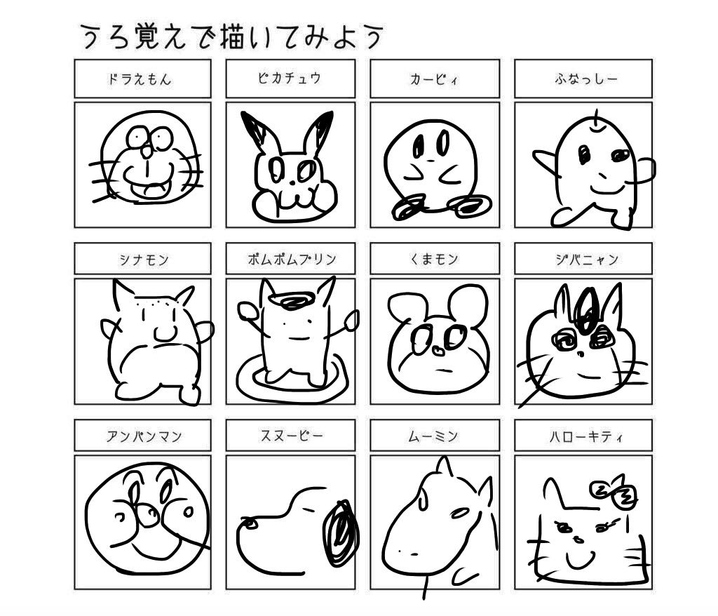 そらる در توییتر 知ってるキャラと知らないキャラの落差がひどい うろ覚えで描いてみよう