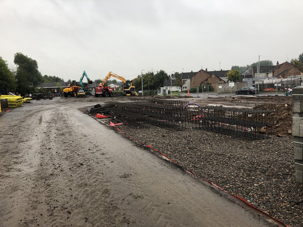 NIXON_ltd's tweet photo. Mucky business today with the weather π§ checking out our project with @Trust_housing to deliver new homes in Bishopbriggs #civilengineering #construction #jobs #TuesdayMotivation #stripfoundations #piling #underbuilding #construction #glasgow #housingfoundations #NIXON https://t.co/gdP94DY0Qg