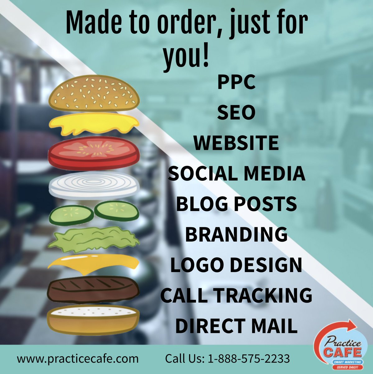 practicecafe's tweet image. Today is special because it’s a #TipTuesday and #NationalCheeseburgerDay! You can dress up your burger however you want. But did you know that you can also dress up your marketing portfolio in the same way? Check out our menu for the best options!