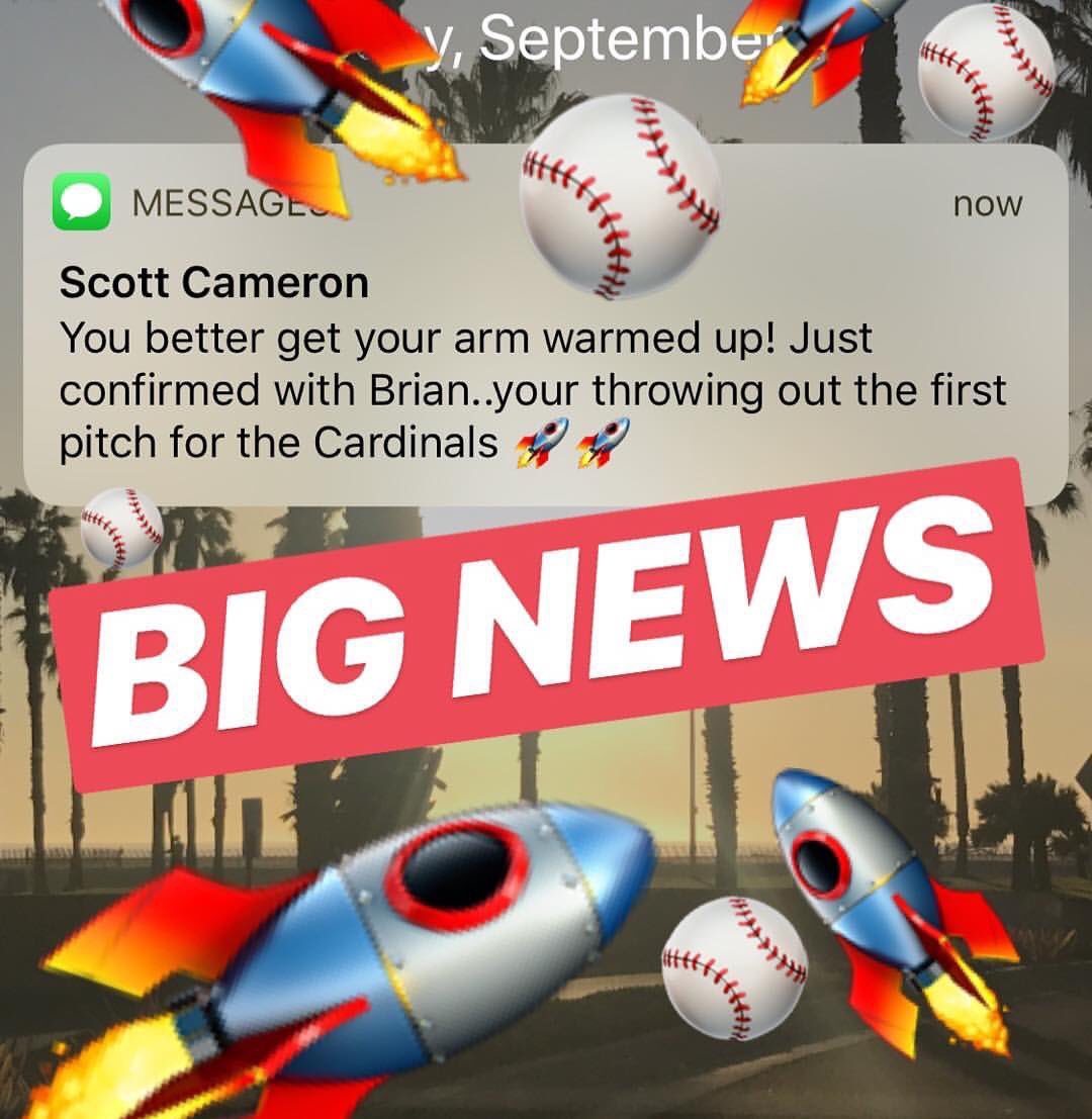 CharlieJabaley's tweet photo. On days I beat myself up, god finds a way to pick me up &amp; good news always comes right after I complete a workout. It’s like I get tested, then rewarded! Charlie Rocket is throwing out the first pitch at the St. Louis Cardinals game this Sat 9/22!!⚾️🚀⚾️🚀 #TuesdayMotivation https://t.co/TLnwNGcvJ3
