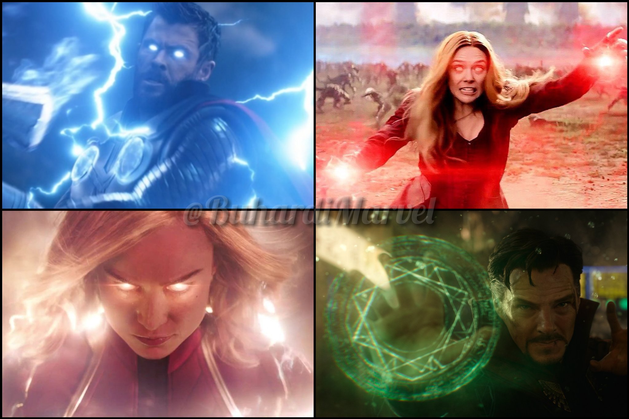 ✵ La Buhardilla Marvel ✵ on X: Thor + Bruja Escarlata + Capitana Marvel +  Doctor Strange, una combinación perfecta. t.coAItXlFAXL7  X