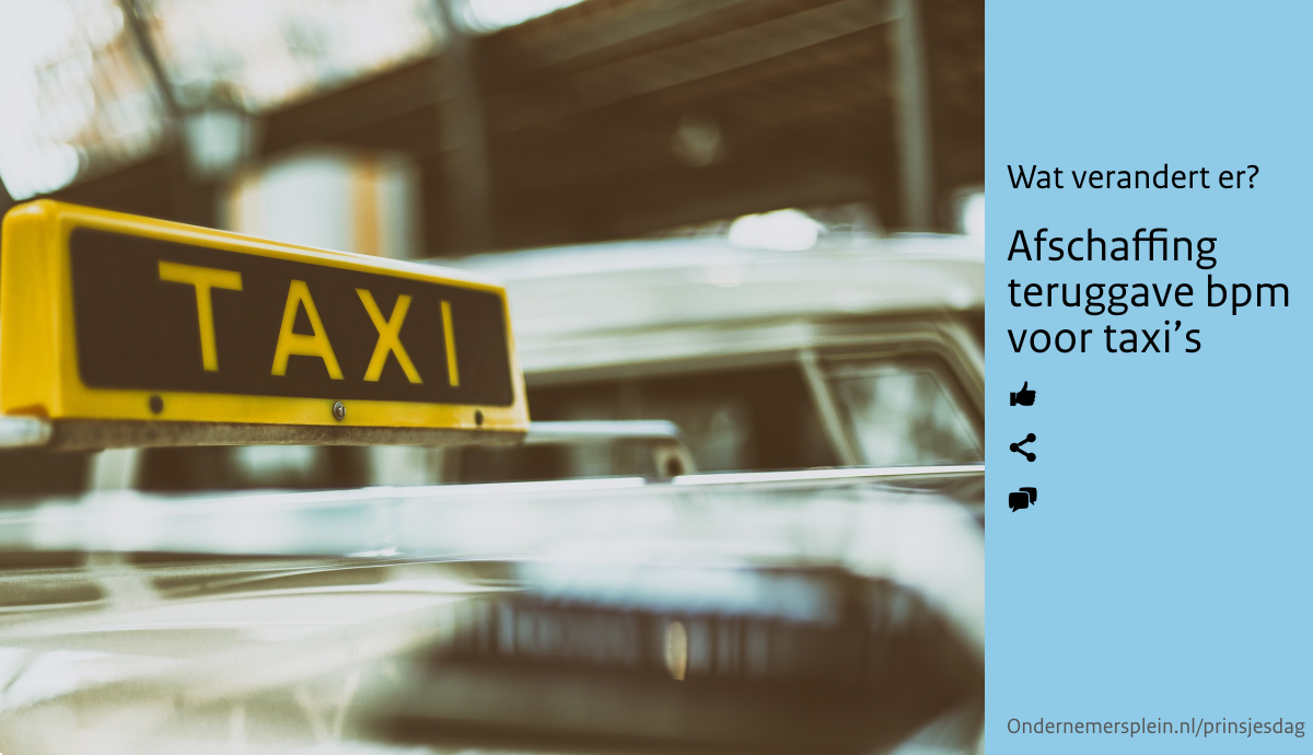 OP_Nederland's tweet photo. Taxibedrijven krijgen geen #bpm (belasting op personenauto’s en motorrijwielen) teruggave meer bij de aanschaf van nieuwe auto's #Prinsjesdag Lees meer → https://t.co/Zb2irjn3Qg https://t.co/3RqzwmgYwS