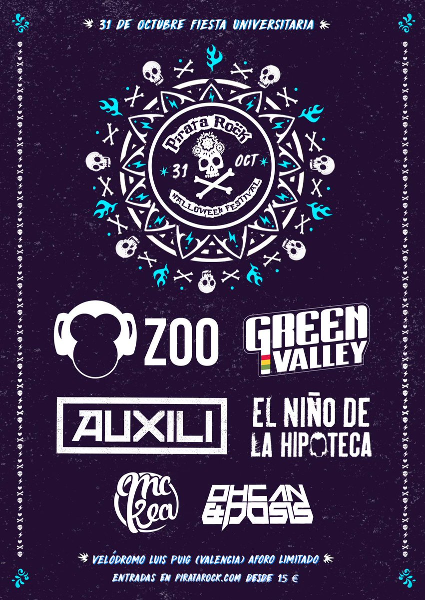 Ya tenemos el cartel del próximo @PirataRockFest , 31 de Octubre HALLOWEN!! 👻🎃🎉 Fuego a tope!! 🔥🔥🔥