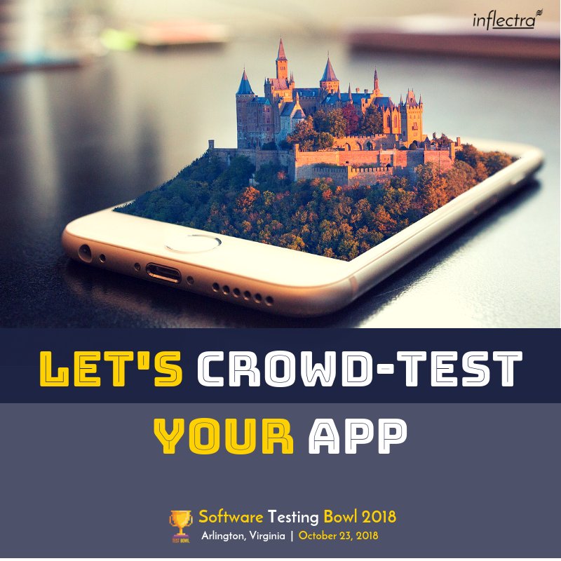 TestBowl's tweet image. #CrowdTest Your App With @inflectra &apos;s Software #Testing Bowl 2018!

#TestBowl, hosted by @SoftwareTestPro , brings together the best #software testers globally, laser-focused on (hopefully) your #app. 

All you need to do is apply here: ow.ly/CiAI30lRU3t
Deadline: Oct 2.