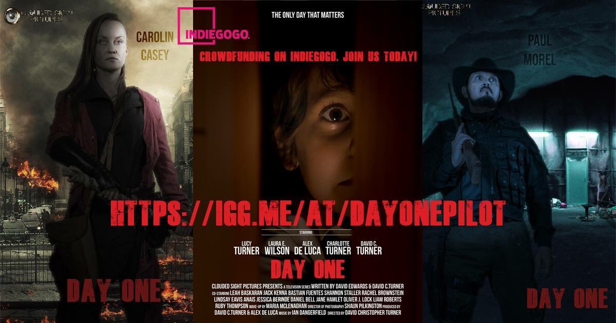 I’m crowdfunding, launches in 6 days for <a href="/dayone_series/">Day One Series</a> , we just need a little more to finish it #theonlydaythatmatters  spread the word #retweet #rt #RetweeetPlease #horror #fantasy #givingkidsavoice
