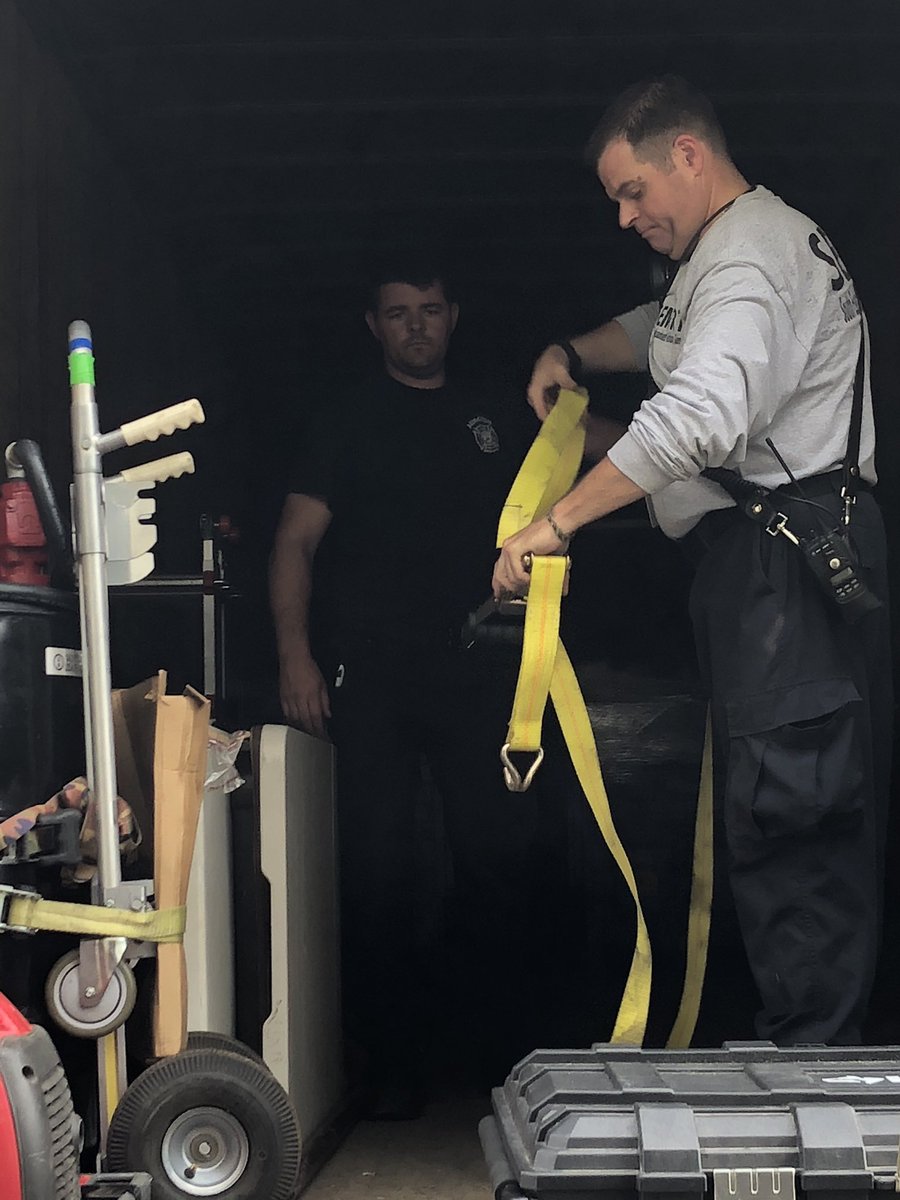 A couple photos of the team working to pack up and move East for the next assignment.  We are on the road!