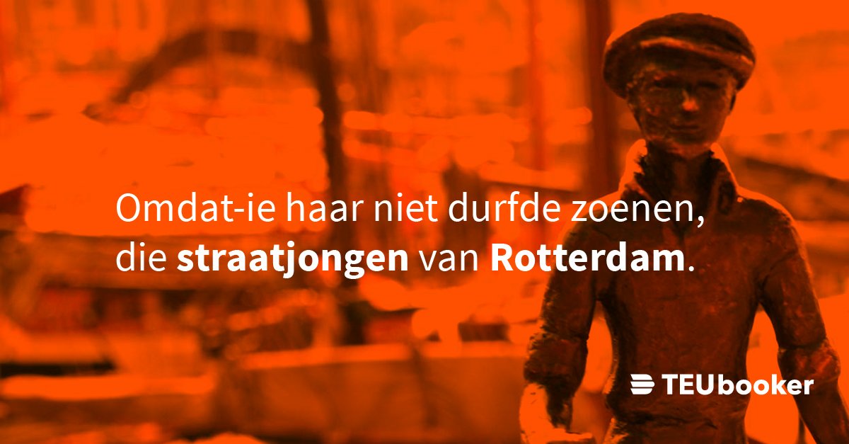TEUbooker is genomineerd voor de Ketelbinkieprijs en daar zijn we trots op. Rotterdam is en blijft een havenstad. Groot gemaakt door ketelbinkies. <a href="/HavenRotterdam/">Havenbedrijf R'dam</a> ketelbinkie.nl #ketelbinkieprijs