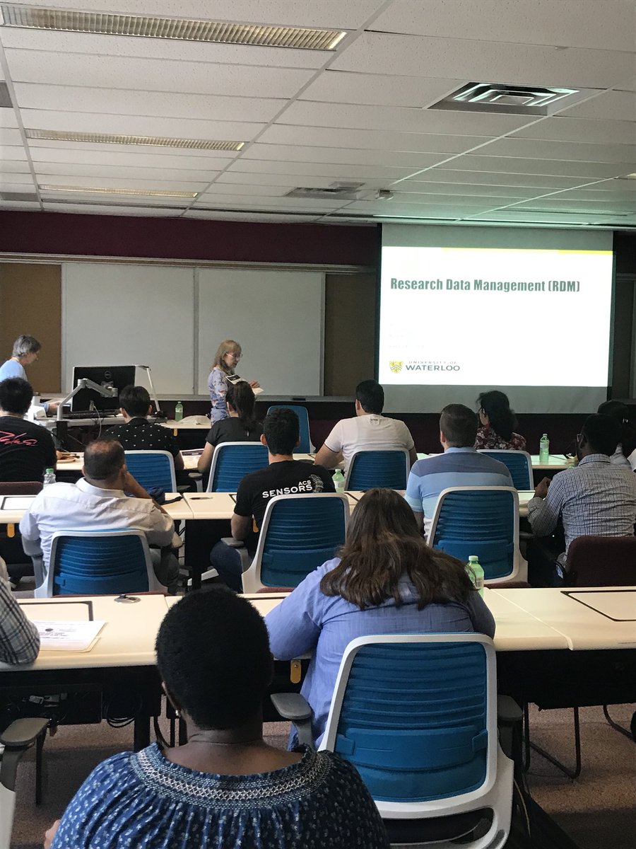 UW_Postdocs's tweet photo. Great turn out at todayโs lunch and learn session on Creating a Data Management Plan! #UWaterlooPostdoc #NPAW18 https://t.co/fu2hPJR3Tm