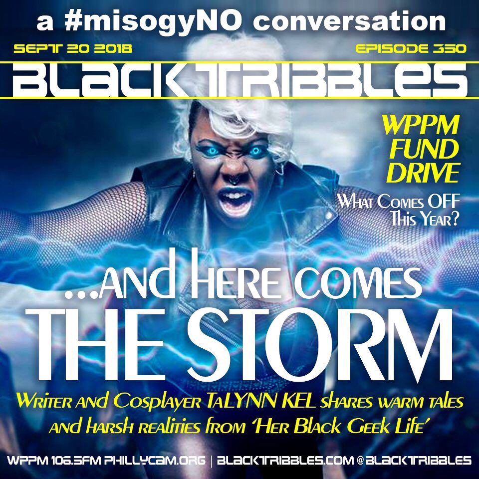 BlackTribbles's tweet photo. Tune in this Thursday 9/20 as our stand against misogyny continues with our #MisogyNO campaign. Joining us in this week in the conversation will be #writer & #cosplayer @talynnkel all this and more found on WPPM-LP 106.5fm #BlackTribbles #Radio #Equality #culture #feminism #blerd https://t.co/xb18z6GOs2