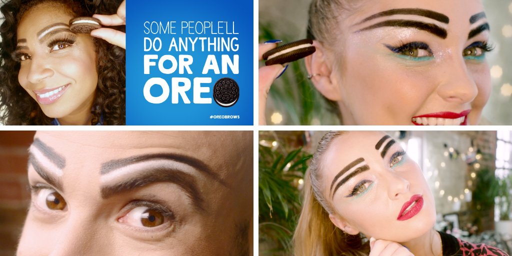coprculture's tweet photo. Is your brow game strong like @Oreo? Take this challenge to find out! https://t.co/tFGaXwu0cz 🍪👁 https://t.co/RlIDa44Ary