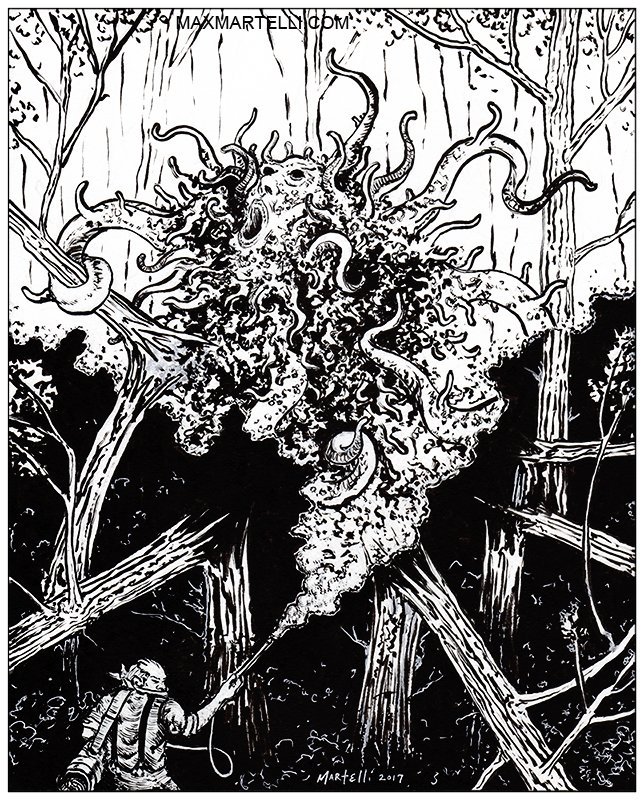 A couple of Dunwich Horrors #lovecraft #hplovecraft #thedunwichhorror #wilburwhateley #inkdrawing #illustration