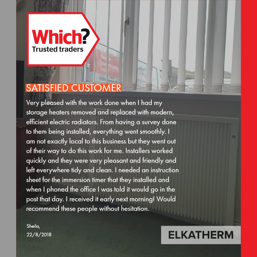 NW_heating's tweet photo. Another glowing review from a satisfied customer. To make sure you are warm and cosy for the winter, give our office a call on 01244 371445 and have a chat with Sam and Emily #electricheating #elkatherm #WinterIsComing #northwestheatingsolutions https://t.co/VFIFmuNqac
