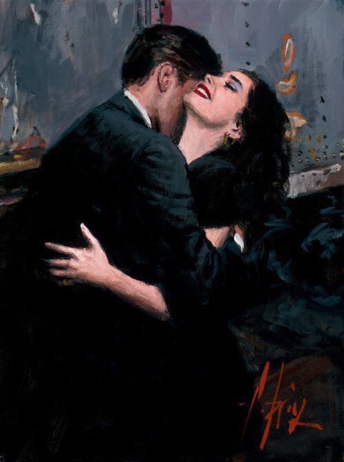 eliesaaabs's tweet photo. The difference between a greeting hug and a farewell hug.
–Painting by Argentinean artist Fabian Perez https://t.co/atpAnXlNl5