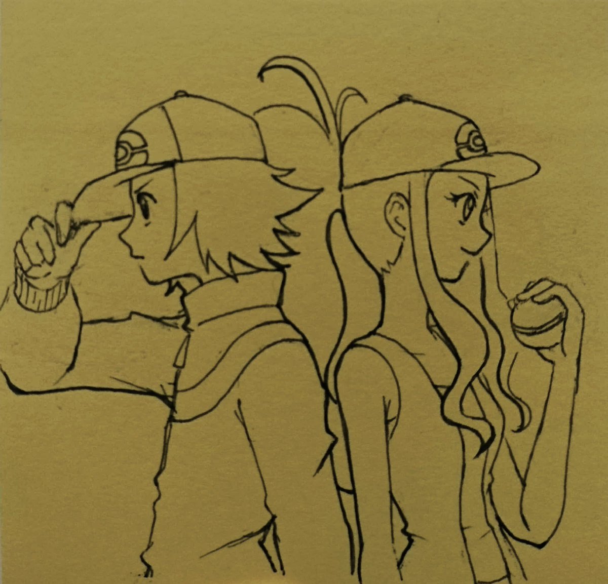 ミズゴロウほんとかわいい
どすんどすん動くキテルグマほんとかわいい
あんまり描かないBW主人公
の絵 