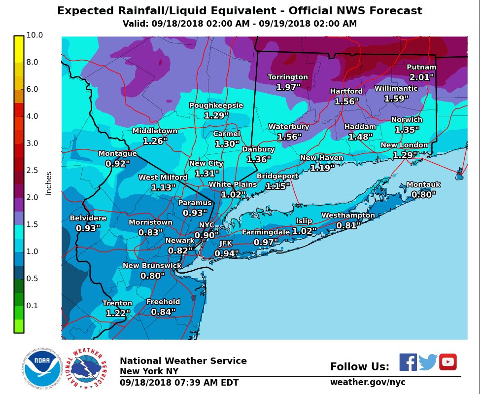 NWS New York NY on Twitter "The remnant low pressure area Florence