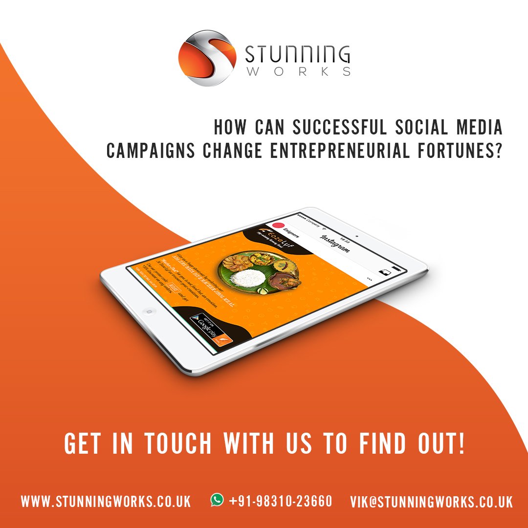 stunningworksuk's tweet photo. Do you know that a successful social media campaign can change entrepreneurial fortunes?
Ask us! https://t.co/kjP8o5PqXG

#socialmedia  #media #entrepreneur  #business #socialmediacampaign  #businessgrowth  #BrandSetUp  #Advertisement
#brand  #brandpromotion  #StunningWorks https://t.co/YxoVnZgjzh