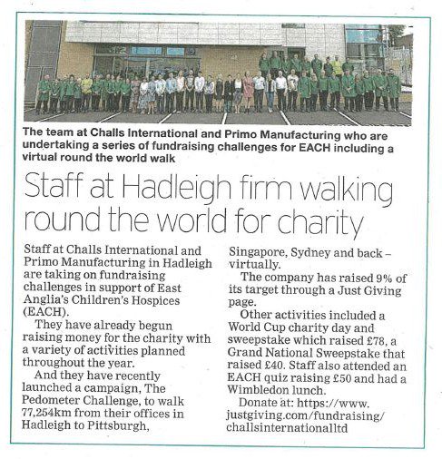We have been featured in the September issue of the @EADT24 Business East Magazine for our @EACH_Suffolk fundraising! To find out more or to sponsor us please visit out Just Giving page justgiving.com/fundraising/ch… @EADTbusiness #charity #fundraising #EACH