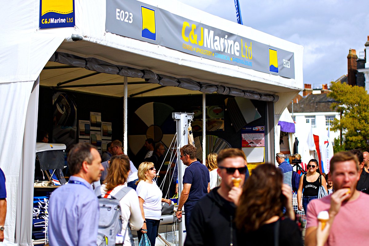The <a href="/SotonBoatShow/">Southampton International Boat Show</a> is now in full swing and it's been a busy few days for us so far!
Why not pop down to our stand by Mayflower Park and have a chat with our friendly sales team about your requirements for a new canvas cover or upholstery!
#TYMSBS18