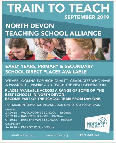 If you are thinking about training to teach, why not come along to one of our open mornings!