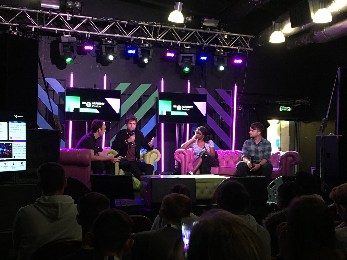 .@gregjames can’t keep away from the BBC #Radio1Academy stage! He’s back with the @BBCR1 Breakfast team, talking about breaking into the media industry.