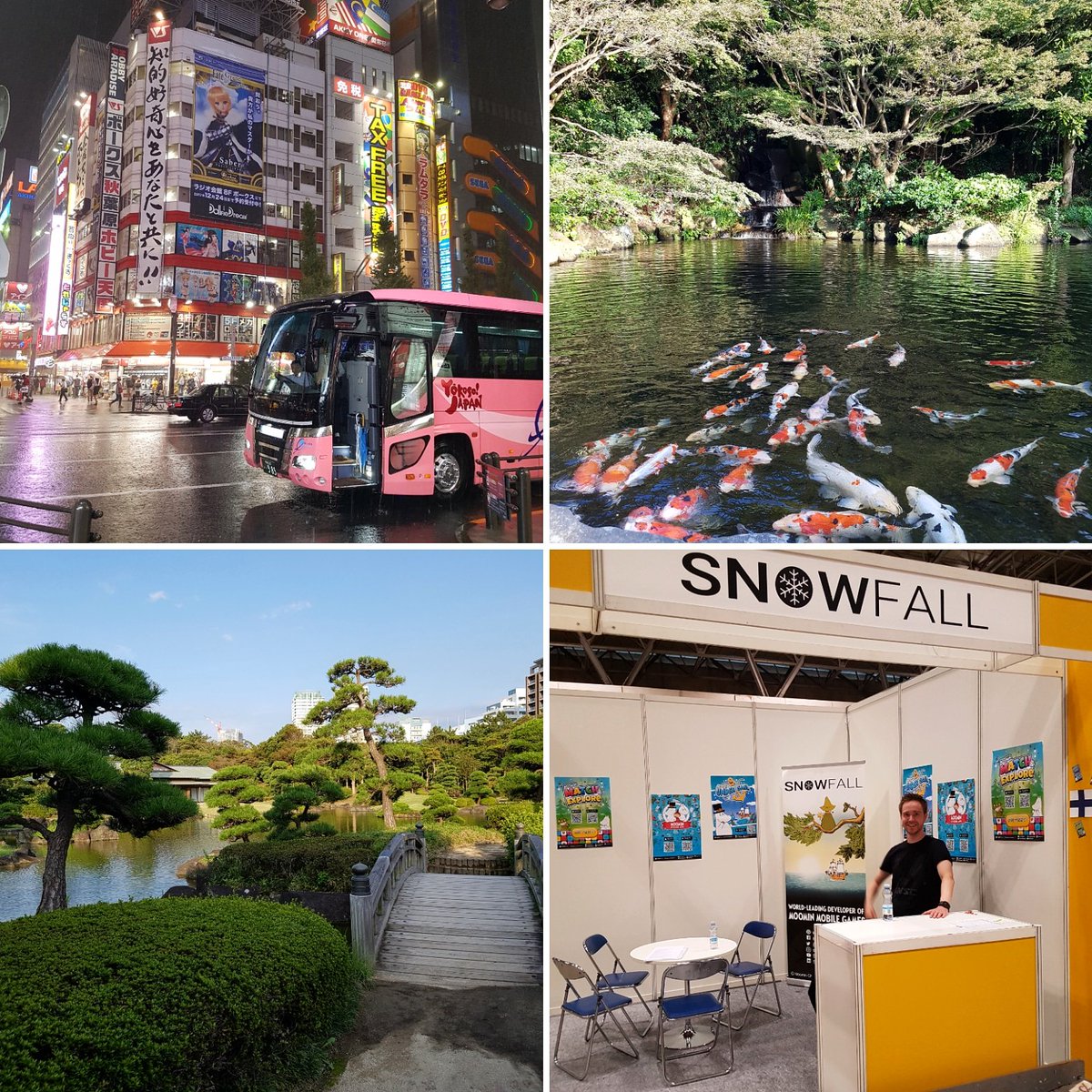 MoominUnderSail's tweet photo. First day in #tokyo done before @tokyogameshow officially kicks off! Here are some highlights of today, tomorrow the #fun begins 😍🎮🕹 we are super excited to share @snowfallgamedev news with you! ❄
.
.
#gamedev #conference #bigboys #bizdev #moominofficial https://t.co/rWGYtpDQ1a