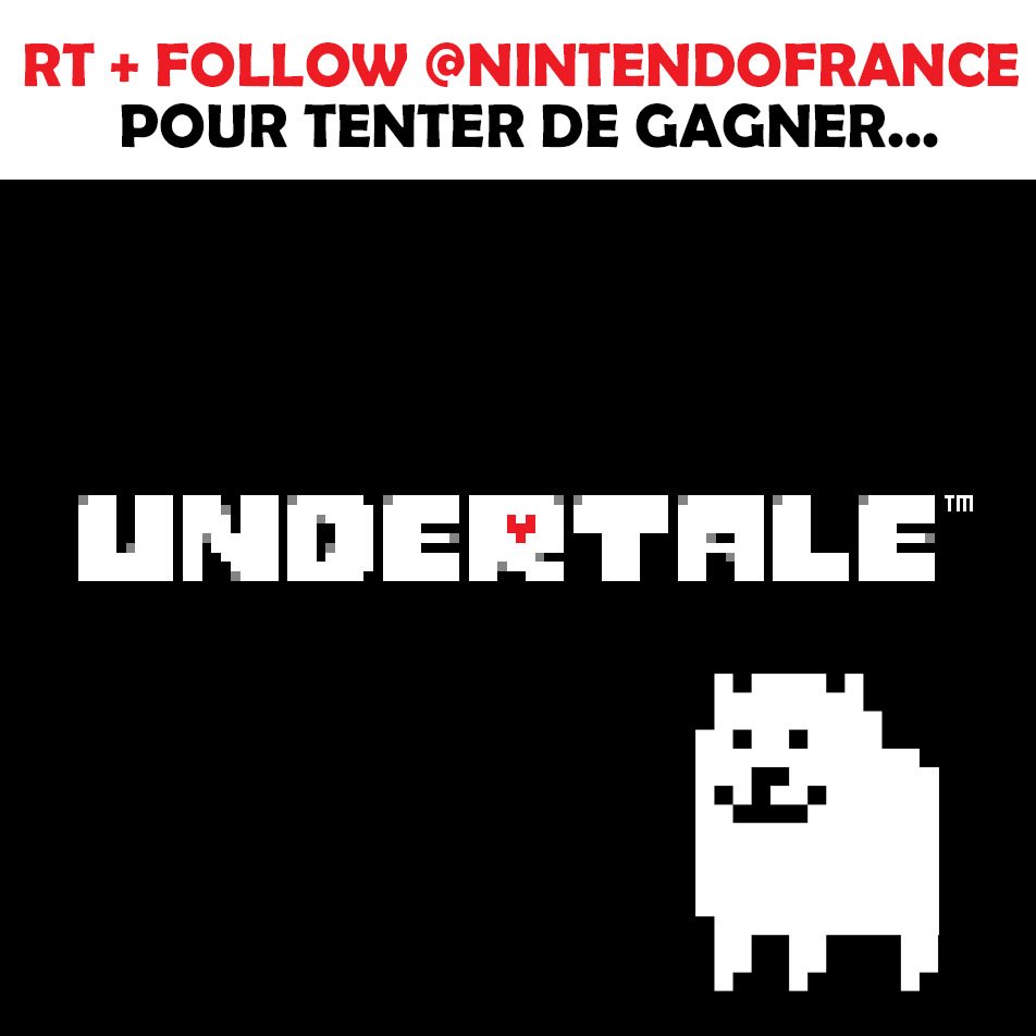 NintendoFrance's tweet photo. [CONCOURS 🎁] Il débarque aujourd'hui sur #NintendoSwitch !
👉 RT + FOLLOW @NintendoFrance pour tenter de gagner le célèbre jeu #Undertale pour Nintendo Switch ! Bonne chance à tous !

Fin du concours : Dimanche 23 septembre à 23h59 
Règlement : https://t.co/ERqz4HRnid https://t.co/zlPJ0Aqh0l