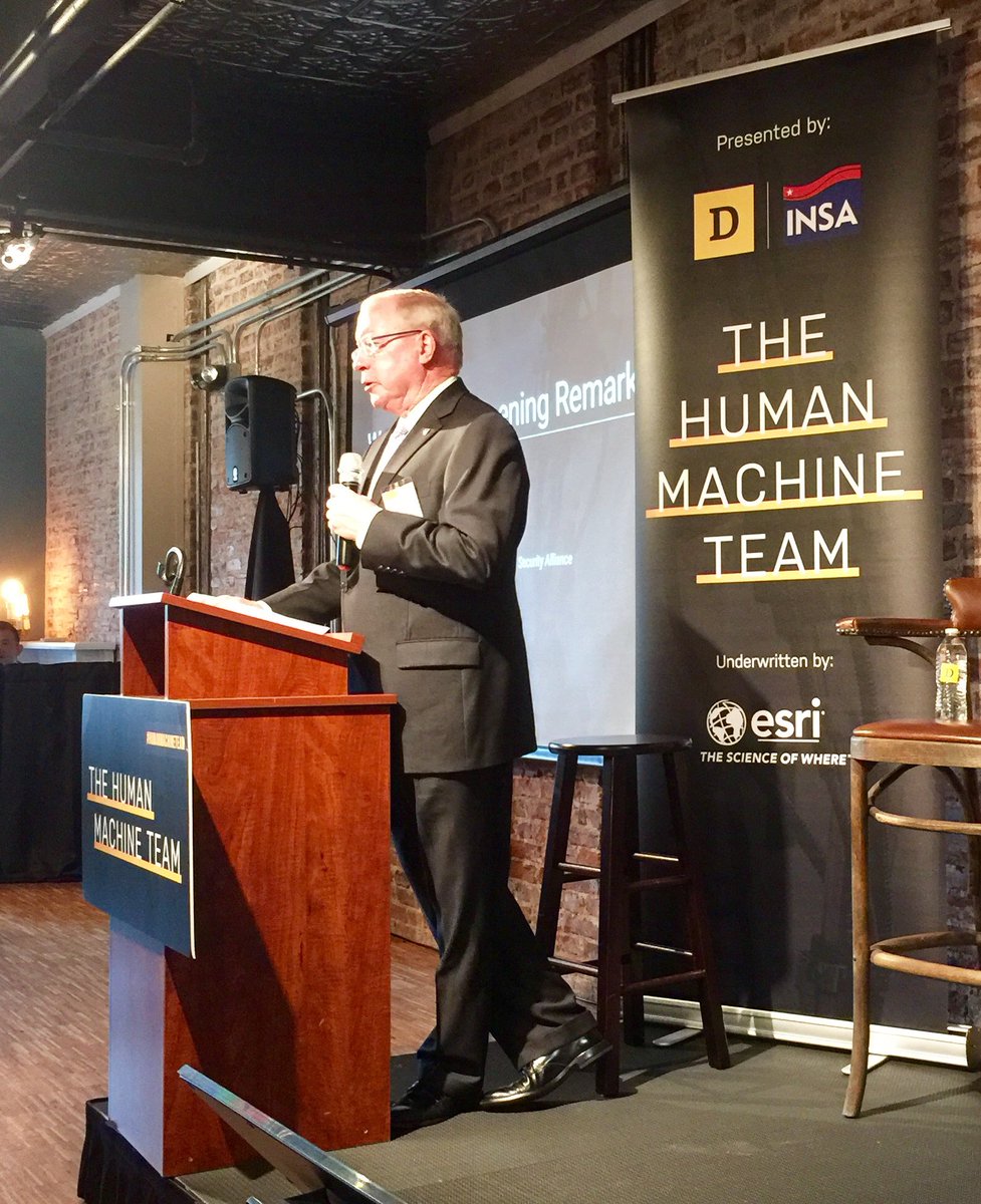 christinayiotis's tweet image. Chuck Alsup, President, INSA (Intelligence and National Security Alliance) kicking off Defense One’s “The Human Machine Team: Better Together”#HumanMachineTeam @DefenseOne #ArtificialIntelligence
