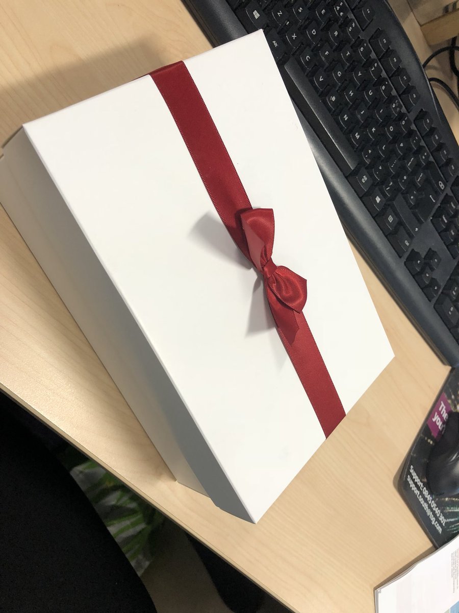 Katy_Bernstein's tweet photo. Thanks for the sweet treats @CommuniGatorLtd unfortunately this is an empty box because cakes never last that long around here 😉 https://t.co/X47FnPKQvn