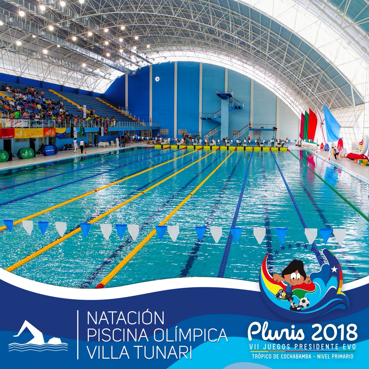 Del 22 al 28 de septiembre, Villa Tunari te espera para vivir la fiesta de los VII Juegos Deportivos Estudiantiles Plurinacionales Presidente Evo – nivel primario 🥇🏆
Los mejores escenarios para el deporte en formación gracias al legado de los Juegos Suramericanos <a href="/Cocha2018/">Cochabamba 2018</a> .
