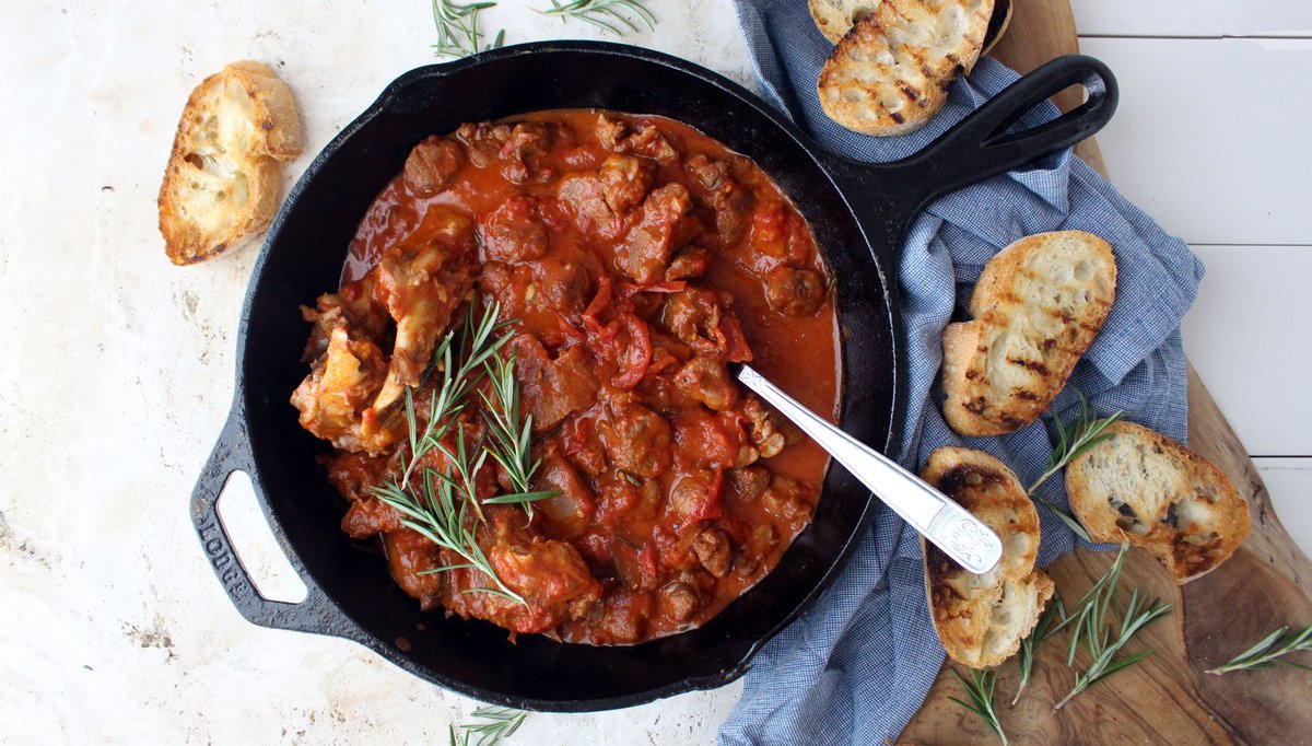 Embrace #Fall with this easy, but #delicious Buglione d'Agnello, an old Maremman lamb stew cooked slowly on the stove and then spooned over thick slices of Tuscan bread! Grab the #recipe at <a href="/VisitTuscany/">Visit Tuscany</a> bit.ly/2PKYpwa