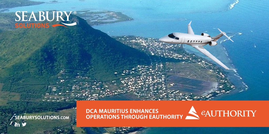 SeaburyCapital's tweet photo. @SeaburyCapital’s @SeaburySolutions has assisted DCA Mauritius to enhance operational processes through its #eAuthority, which will enable the department to oversee organizations, #aircraft, and #aviation professional certification and licensing https://t.co/yALR2HaJU4 https://t.co/i7z9wvYGfw