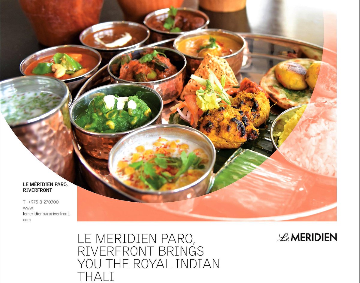LeMeridienParo's tweet photo. Dig into an assortment of delectable veg items in our newly launched Royal Indian Thali. Also don't forget to try our scrumptious Non-Veg Thali 
Our delightful medley will have your taste buds tingling in joy.
#thali #indiandish #bhutan #lemeridien https://t.co/ziMH84SUYJ