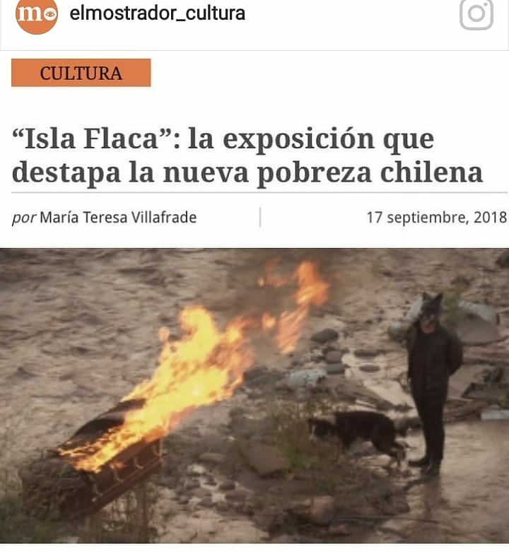 danicobosb's tweet photo. Se viene interesante Expo. "Isla Flaca..." que estará en Parque de los Reyes y Vitacura. Organiza #perreraarte #hogardecristo #antoniobecerro https://t.co/4gdxDePlxq
