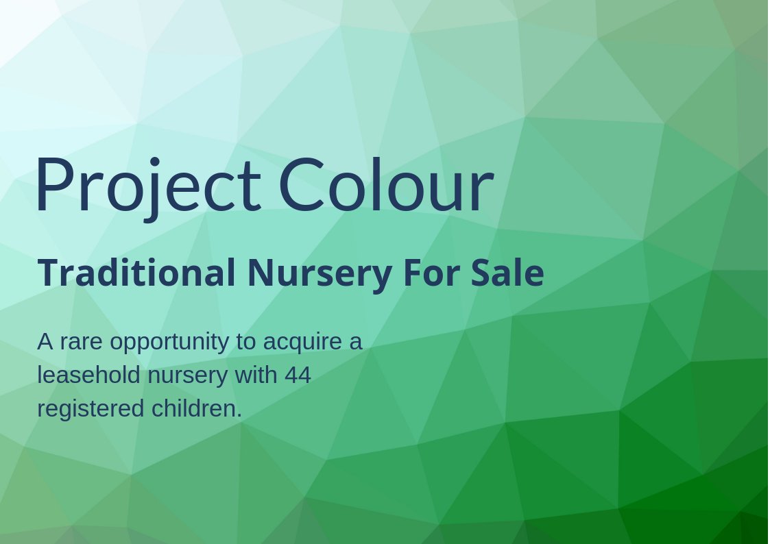 Rare opportunity to acquire a traditional nursery in South Yorkshire - mailchi.mp/955c69ae1d9f/r…
