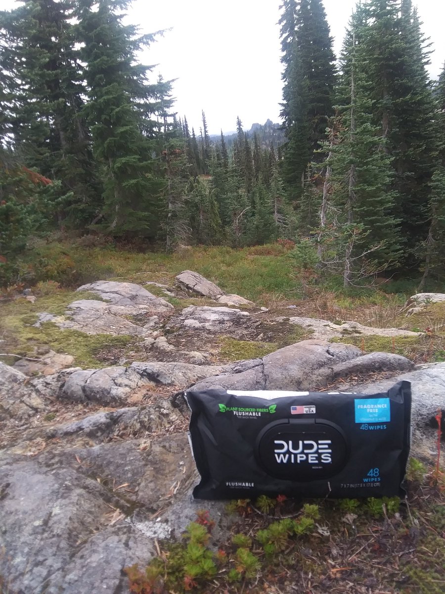 When your on top of a mountain in black bear country, its good to know you can stay fresh! 😉 <a href="/DUDEwipes/">DUDE Wipes</a>
